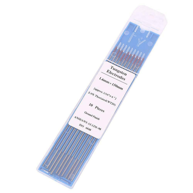 10pcs WT20 Tungsten Electrode Welding Rod for Argon Arc Welding (1.6x150mm) A