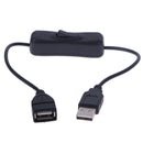 1Pc USB 2.0 A Male to A Female Extension Extender Cable With Switch ON/OFF*Cable