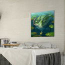 5D Full Round Drill Diamond Painting DIY Green Alligator Rhinestone Picture