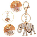 Charm Lucky Mascot Elephant Keychain Bling Rhinestone Keyring Bag Purse Buc