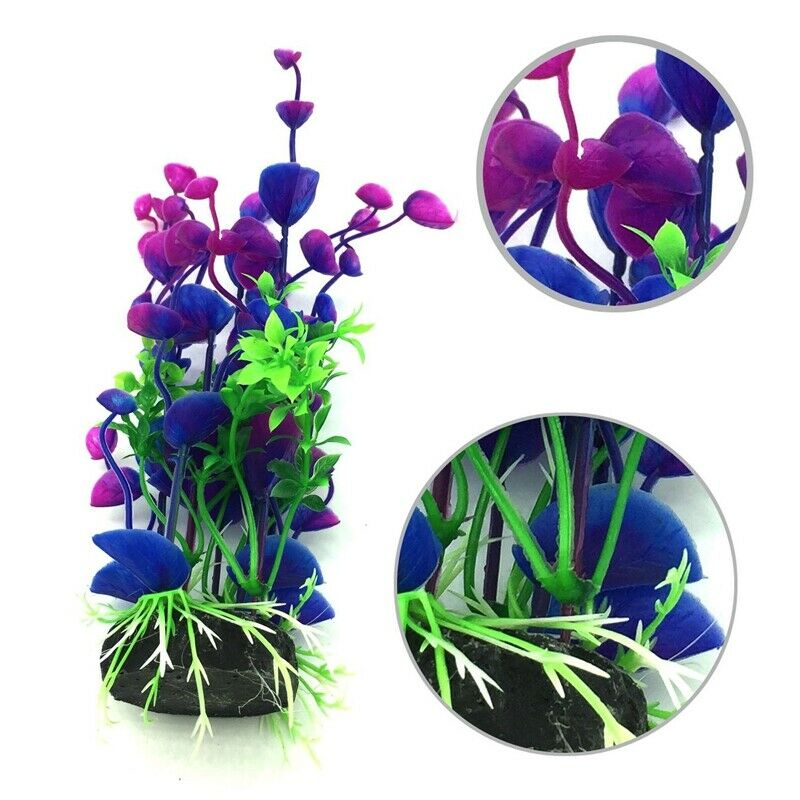Artificial Aquatic Plants, 7 Pcs Large Aquarium Plants Plastic Fish Tank De