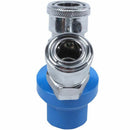 1/4BSP Female 2 Way Pass Quick Connect Coupler Air Hose Coupling Tool Silve
