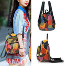 Geometric Print Backpacks Girls Preppy Women Small Shoulder School Bags