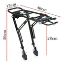 Alloy Rear Bicycle Pannier Rack Carrier Bag Luggage Cycle Mountain Bike Bla