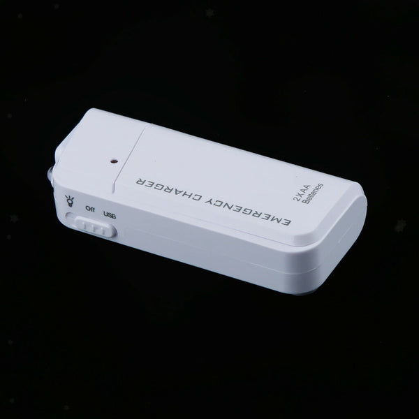 USB Emergency Portable 2 AA Battery Power Charger for Android Mobile Phone