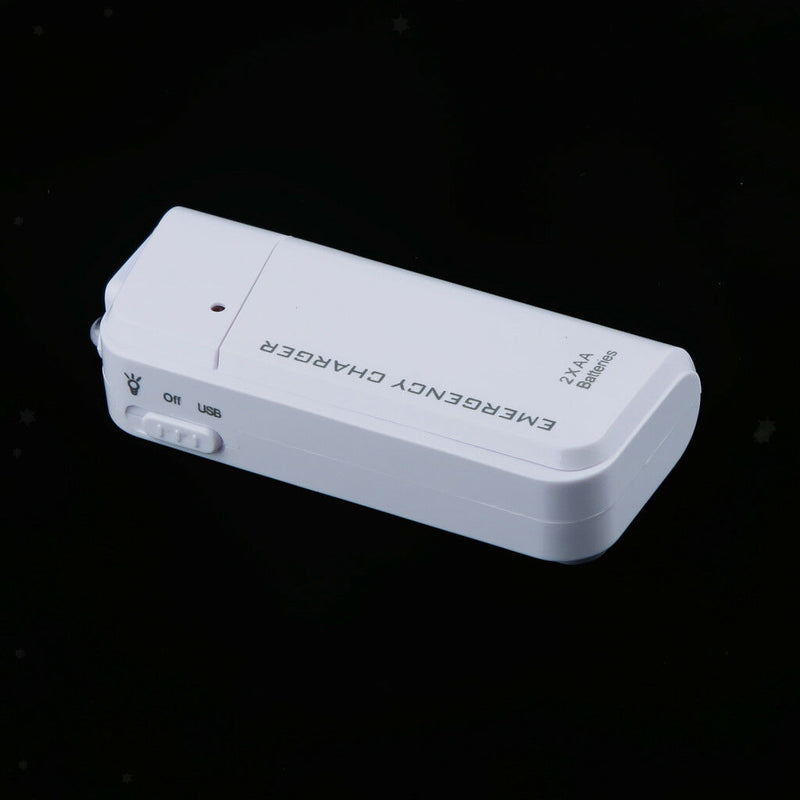 USB Emergency Portable 2 AA Battery Power Charger for Android Mobile Phone