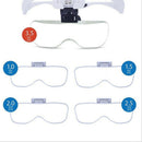 Magnifying Glass Lens LED Light Lamp Visor Head Loupe Jeweler Headband Magni Kw