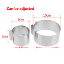 Stainless Steel Circular Mousse Cake Ring Adjustable Mousse Cookie Mold Pastr BX