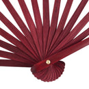 Men Women Wood Handle Fabric Folding Hand Fan 13-inch Length Whtie