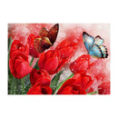 5D DIY Full Drill Diamond Painting Tulip Butterfly Embroidery Cross Stitch
