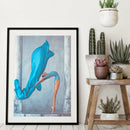 Acrylic Painting By Numbers DIY Blue Ballet Girl Hand Painted Picture Craft A