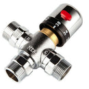 Solid Copper 3-Way Thermostatic Mixing Valve 3/4 Inch Solar Water Heater Va