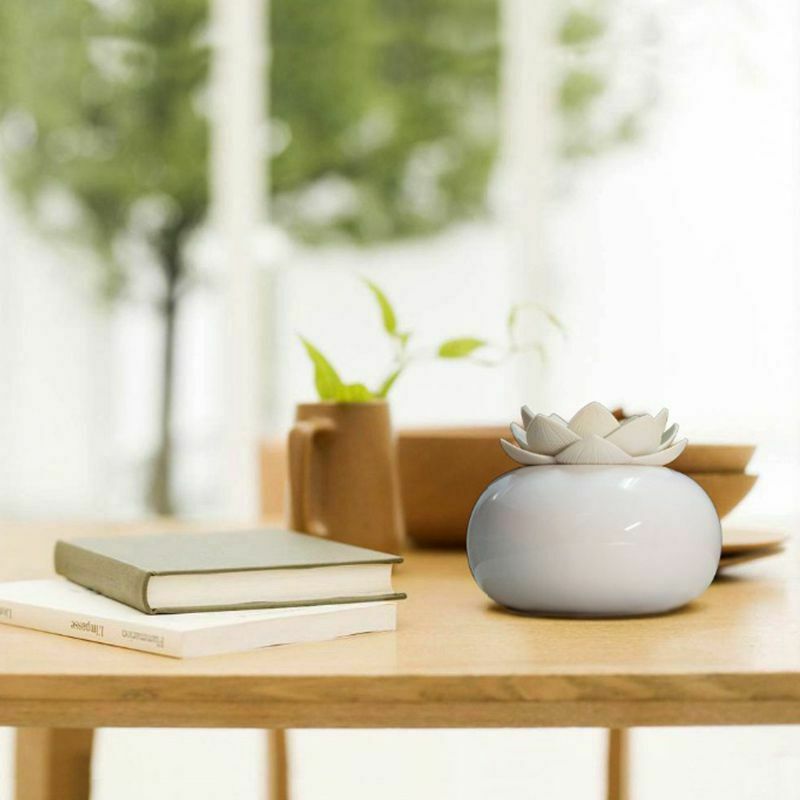 200Ml Ceramic Ultrasonic Aroma Humidifier Air Diffuser Simplicity Lotus Pur N3S9