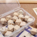 18pcs Geometric Wood Decorative Push Pins, Wood Head and Steel Needle Point H2M7