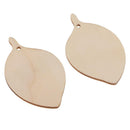 100Pcs Leaf Shape Wood Pieces Hanging Gift Tags Notes Message Reminder Board