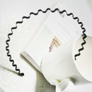 1 x Wavy Hair Head Hoop Band Black Mens Women Unisex Headband Hairbands~New I4E0