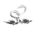 Pair Glass Swan Flower Hydroponic Vase Bottle Micro Landscape DIY Terrarium