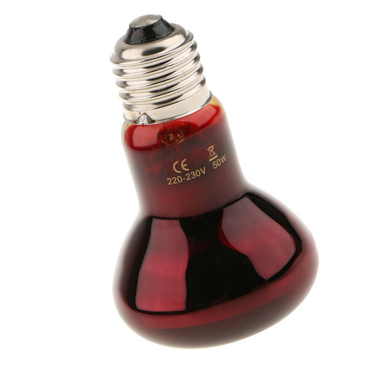 4x Reptile Terrarium UVA Heat Lamp Night-time Viewing Lighting 50W E27 Base