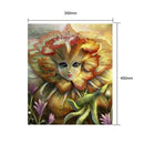 5D DIY Full Drill Diamond Painting Human Face Flower Cross Stitch Embroider