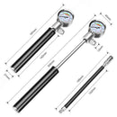 Bicycle Pump w/ Gauge High Pressure Meter Shock Bike Air Inflator Aluminum Alloy