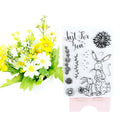 Romantic Rabbit and Baby Silicone Stamps Scrapbooking Card  Photo Album Decor FT