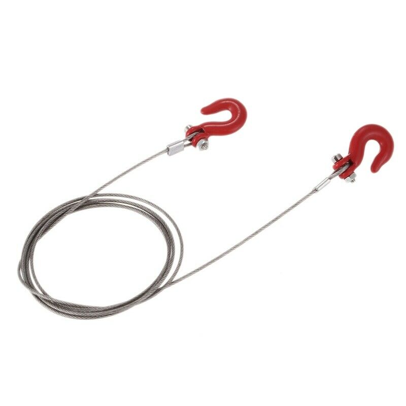 1/10 RC car Crawler Steel Tow Rope with Hooks for SCX10 Wraith Axial D90 To H2P1