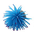 Aquarium Decoration Soft Plastic Artificial Anemone Plant - Blue X3X1