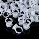 200 Pack Makeup Glue Rings Tattoo Glue Holder Disposable Plastic Nail Art E