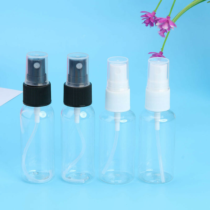 4pcs 30ml Portable Transparent Empty Mini Spray Bottle with 4pcs Funnel Set A