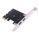 PCI express USB 3.0 2 ports front panel with control card adapter 4 Pin & 20 pME