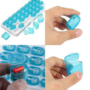 One Month Pill Organiser 31 Day Box Lid Medicine Tablet Blue Storage Dispen W0Z6