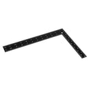 Teacher 0-30cm 0-20cm Measuring Range L Shaped Design Square Ruler Black