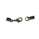 17pcs Clasp Crimp Cord Ends Lobster Clasp Necklace Bracelet Keyring Making