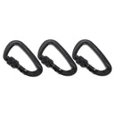 3x 12KN/5KN Screw Lock Carabiner D-Ring Durable Light for Camping Hiking