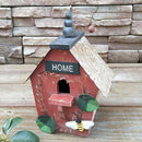2pcs Natural Wood Decorative Birdhouse, Hanging Wooden Garden Bird House for