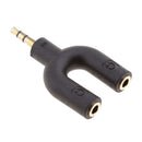 3.5mm Stereo Audio Male to 2 Port Female Y Splitter Adapter for Phone New