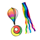 2 Pieces Rainbow & Hot Air Balloon Windsock Flag For Home Decorating, Outdoor