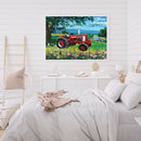5D DIY Diamond Painting Field Car Full Round Rhinestone Home Art Picture