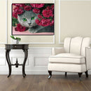 Cute little Cat 5D Diamond DIY Painting  Kit Home Decor Craft
