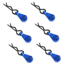 6pcs Metal Body Clip Pins with Pull Tabs for 1/8 1/10 RC Truck Buggy Crawler