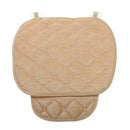 Plush Non-slip Car Cushion Keep Warm Diamond Car Seat Cover Mat(Beige) A
