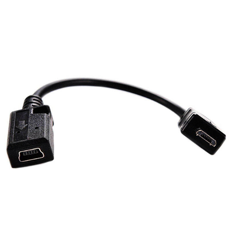2pcs Micro USB Male to Mini USB Female Data Sync & Charge Adapter Cable B_QY PES