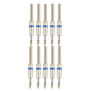 10pcs 6.35mm Stereo Amplifier Microphone Plug Jack Stereo Audio Connector