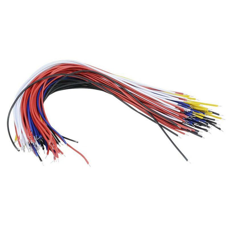 100x Double Tin Plated Breadboard PCB Solder Cable Copper Conductor Wire 8 inch