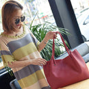 4Pcs Women Handbags Purse Shoulder Bags Casual Tassel Tote Bags(Red) K3K4