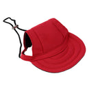 2 pcs Canva Pet Dog Summer Cap Dog Outdoor Sunbonnet Baseball Hat Red,Blue