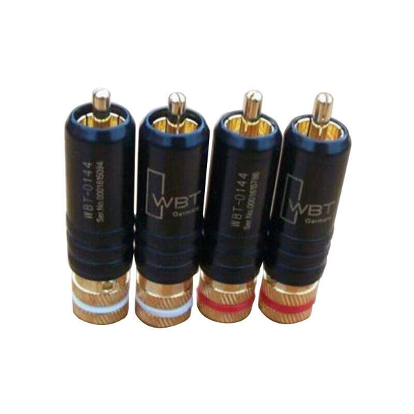 4Pcs Rca Locking Plugs Audio Video Connectors