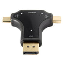 USB-C & Displayport & Mini DP 3 in 1 To HDMI Female Adapter Type C 4K 2K Fo