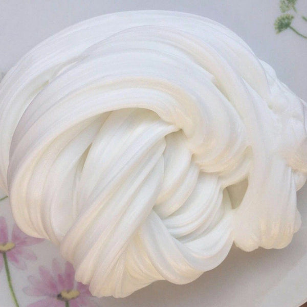 White 60ml 35g Fluffy Slime Floam Mud Toys Kid Gift Reduce Stress ADHD Autism