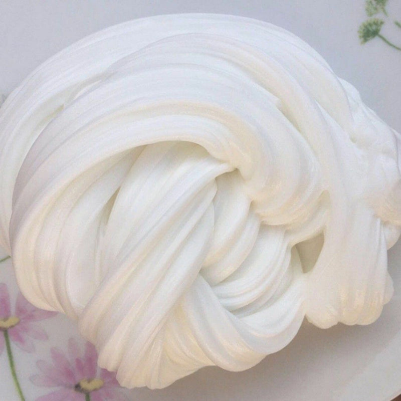 White 60ml 35g Fluffy Slime Floam Mud Toys Kid Gift Reduce Stress ADHD Autism